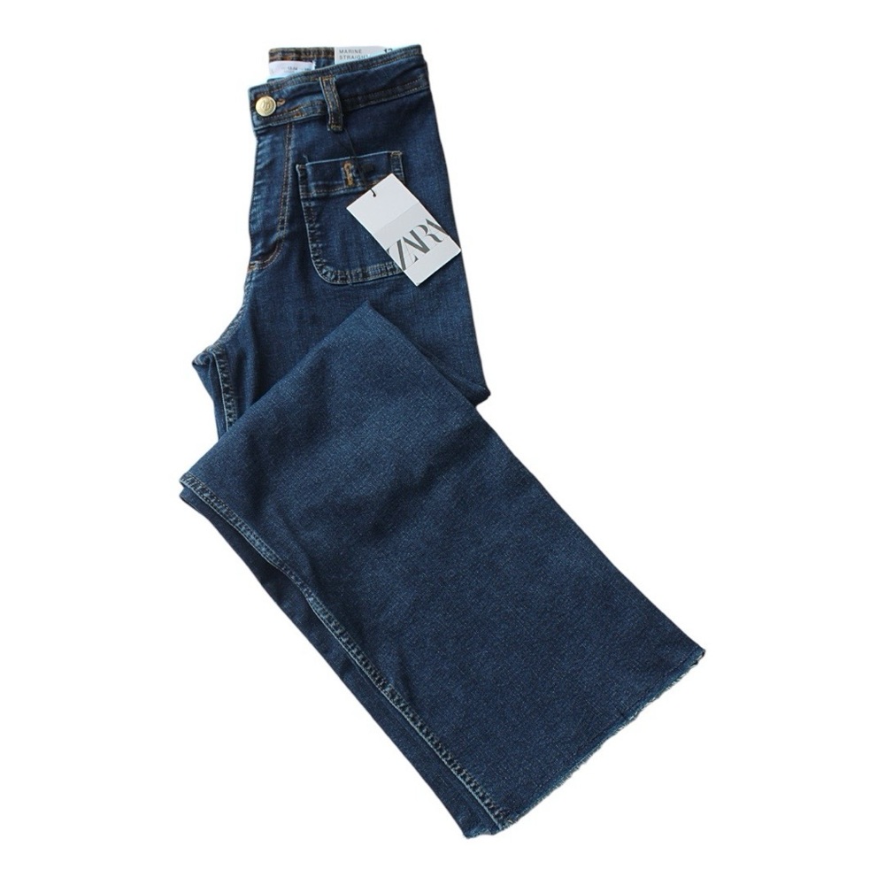 🆕 NWT Zara Buttoned Sailor Jeans Size 13/14